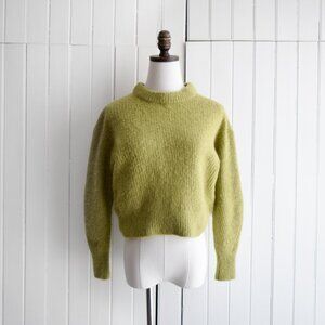 everlane cocoon crew chartreuse | s